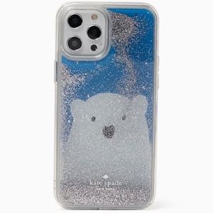 Kate Spade Liquid Glitter Polar Bear iPhone 12 MINI Phone Case